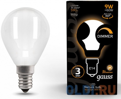    Gauss Filament 105201109-D 9 .:E14  220B 3000K .... (.:10)   