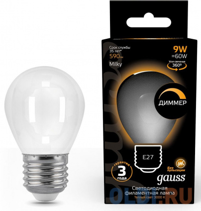    Gauss Filament 105202109-D 9 .:E27  220B 3000K .... (.:10)  