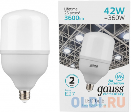    Gauss Elementary T120 42 .:E27 . 220B 3600K .... (.:1) (63224)   