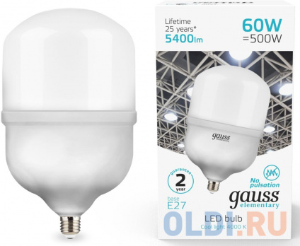    Gauss Elementary T160 60 .:E27 . 220B 4000K .... (.:1) (63226)   
