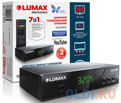   DVB-T2 LUMAX/ GX3235S,  Stealth, , Dolby Digital, Wi-Fi, IPTV-, YouTube,  LUMAX ( 500 ), MEGOGO, 3 RCA, USB,     