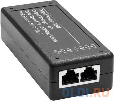  PoE- Gigabit Ethernet  1 ,   30W.    PoE IEEE 802.3af/at.  PoE   -  30W.  PoE - 48V(. 4,5(+), 7,8(-)). : . - 1 x RJ45(10/100/1000 Base-T), . 1 x RJ45(10/100/1000 Base-  