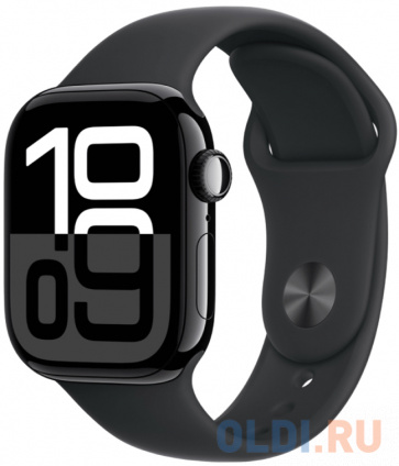   Apple Watch S10 42mm Jet Black Aluminium Case/Black SB S/M MWWE3LW/A A2997 195949560873  