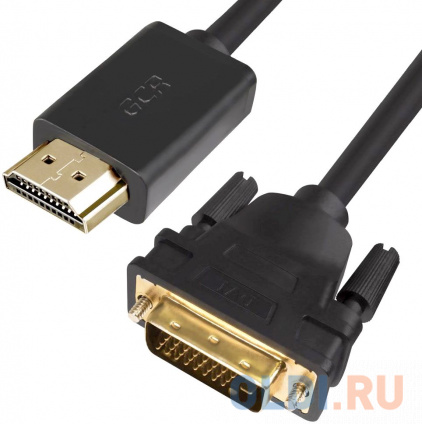  Greenconnect  HDMI-DVI 1.8m , OD7.3mm, 28/28 AWG,  , 19pin AM / 24+1M AM double link,    