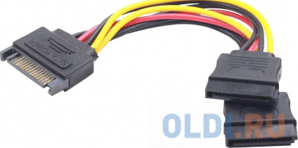    SATA Cablexpert CC-SATAM2F-01, 15pin (M)/2x15pin(F),  2 SATA , 15  