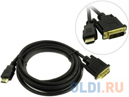   HDMI-DVI ExeGate EX-CC-HDMIM-DVIM-1.8 (19M/19M, single link, 1,8, )  