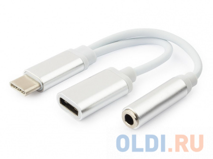  Cablexpert  USB, USB Type-C/Jack3.5 F+ Type-C F,  (CCA-UC3.5F-02-W)   