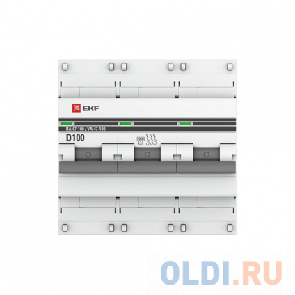  EKF   3P 100 (D) 10kA  47-100 PROxima mcb47100-3-100D-pro  -