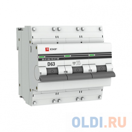  EKF   3P 63 (D) 10kA  47-100 PROxima mcb47100-3-63D-pro  -