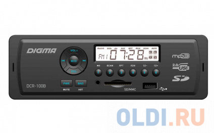   Digma DCR-100B24 USB MP3 FM 1DIN 4x45   -