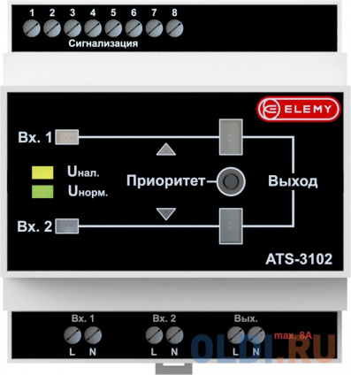   Elemy ATS-3102 4DIN :2x  :1x 8A    