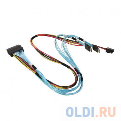  2x OcuLink v 1.0 to 2x PCIe SFF-8639 w/ Power, 55/70CM, 32/2   