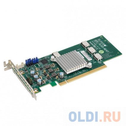    SuperMicro Quad port OCuLink retimer NVMe SSD add-on card for PCIe3 x16 slot  -