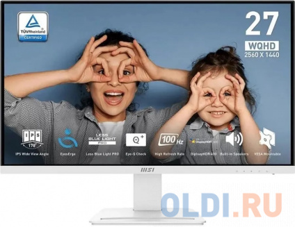   27&quot; MSI Pro MP273QW E2  IPS 2560x1440 400 cd/m^2 4 ms HDMI DisplayPort  9S6-3PB69H-054 (,  ) (:    )  