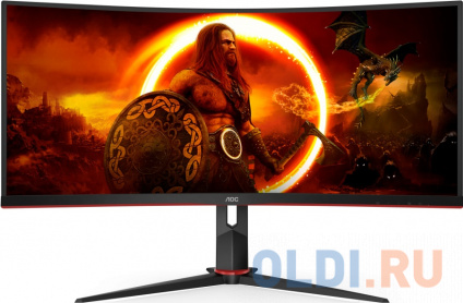   34&quot; AOC CU34G2XP Black-Red (VA, , 3440x1440, 180Hz, 1 ms, 178/178, 300 cd/m, 80M:1, +2xHDMI 2.0, DP) (,  ) (:    )  
