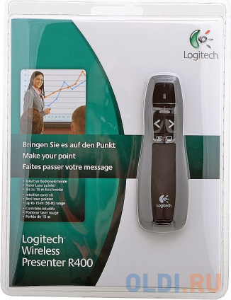 Пульт для презентаций logitech wireless presenter r400 910 001356