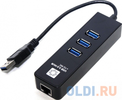    5bites UA3-45-04BK USB3.0 - 3*USB3.0 / RJ45 10/100/1000 /,   
