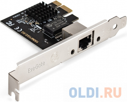    ExeGate EXE-251 (PCI-E x1 v2.0, 1xRJ45, UTP 100Mbps/1000Mbps/2.5Gbps RTL8125B)  