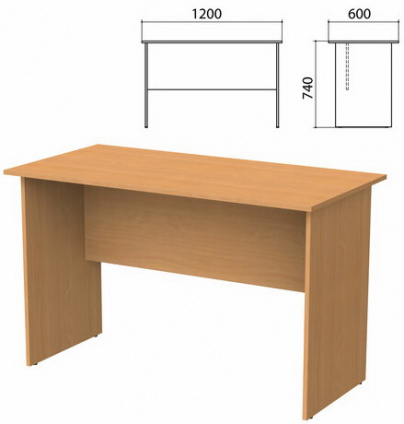Стол письменный бюджет 2362 французский орех 1200х600х740 мм