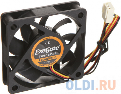  Exegate EX283369RUS  ExeGate ExtraSilent ES06015S3P, 60x60x15 ,  , 3pin, 2500RPM, 22dBA   