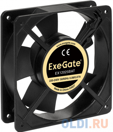  Exegate EX289014RUS  220 ExeGate EX12025BAT (120x120x25 , 2-Ball ( ), , 2200RPM, 33dBA)  -