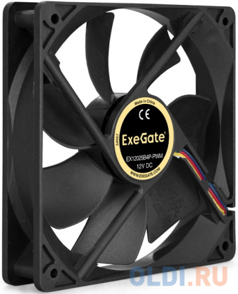  Exegate EX283391RUS  ExeGate E12025B4P-PWM, 120x120x25 ,  , 4pin, PWM, 22dBA  