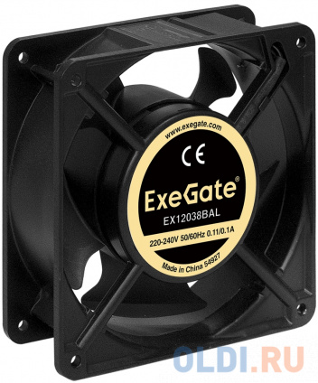  220 AC ExeGate EX12038BAL (120x120x38 , 2-Ball ( ,  ,   30 , 2700RPM, 42dBA, RTL)  