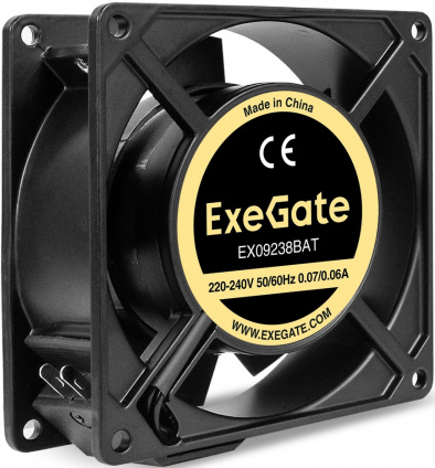   220 AC ExeGate EX09238BAT (92x92x38 , 2-Ball ( ),  , , 2800RPM, 40dBA, RTL)  -