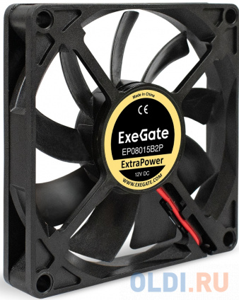   12 DC ExeGate ExtraPower EP08015B2P (80x80x15 , 2-Ball ( ), 2pin, 2600RPM, 26dBA)  