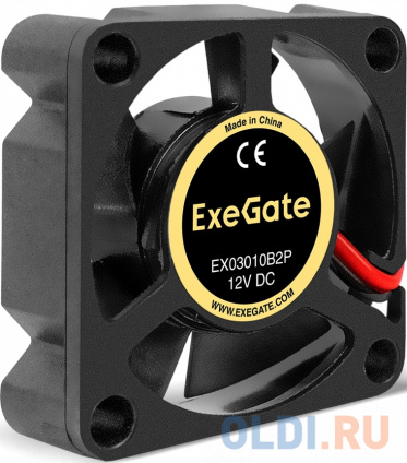   12 DC ExeGate EX03010B2P (30x30x10 , 2-Ball ( ), 2pin, 10500RPM, 29,5dBA)  