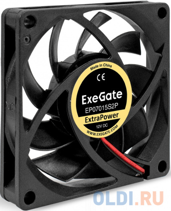   12 DC ExeGate ExtraPower EP07015S2P (70x70x15 , Sleeve bearing ( ), 2pin, 3000RPM, 27dBA)   