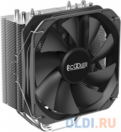   / PCCooler PALADIN 400 (200W, 4-pin PWM, 157mm, Al/Cu, 4x6mm, 1x130mm, 76.85CFM, 29dBA, 1600RPM, S: 1851/1700/1200/115X, AM5/AM4, silver, black)  