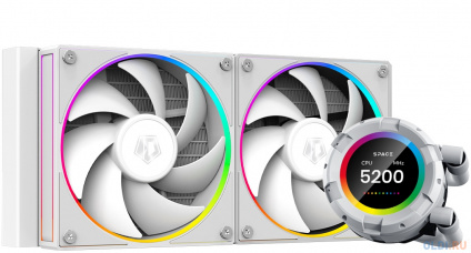     ID-Cooling SL240 WHITE Soc-AM5/AM4/1151/1200/2066/1700 4-pin 14-30dB Al+Cu 300W LED Ret  