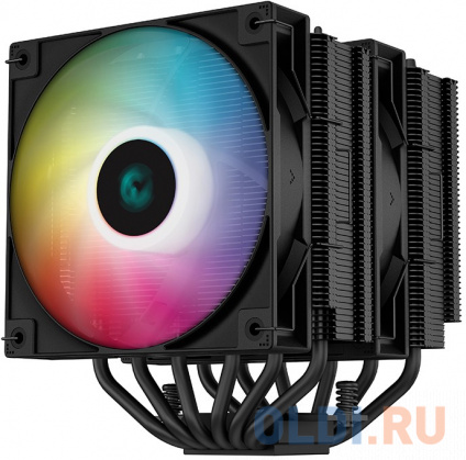   () Deepcool AG620 Bk ARGB Soc-AM5/AM4/1151/1200/2066/1700 4-pin 15-29dB Al+Cu 260W 1300gr LED Ret  