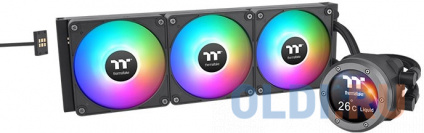     Thermaltake CL-W415-PL12SW-A All-In-One Liquid Cooler System/ARGB Fan 120*3/PWM 500-1500 rpm/Water Block 2.1 inch LCD  -