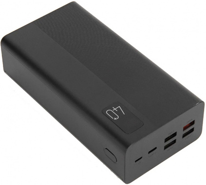  Perfeo Powerbank MOUNTAINS 40000 mAh/LED /PD + QC 3.0/Type-C/4 USB/: 3A, max 22.5W/Black (PF_D0144)   