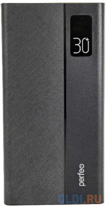  Perfeo Powerbank MOUNTAINS 30000 mAh/LED /PD + QC 3.0/Type-C/4 USB/: 3A, max 22.5W/Black (PF_D0161)  