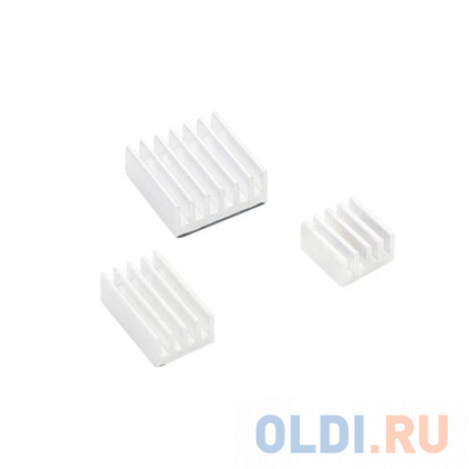  RA536   ACD White 3 in 1 Heat Sink Set Aluminum (15x10x5, 14x14x6  8.8x8.8x5) for Raspberry Pi 4B   3  