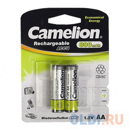  Camelion AA- 800mAh Ni-Cd BL-2 (NC-AA800BP2, ,1.2)  