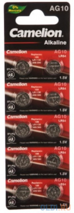  Camelion G10 BL-10 Mercury Free (AG10-BP10(0%Hg), 389A/LR1130/189   ) (10 .  -)  