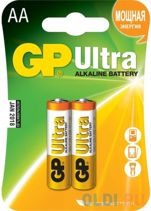 AA  GP Ultra Alkaline 15AU LR6, 2 .  