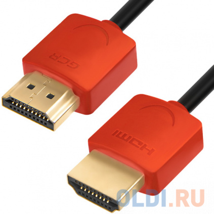  Greenconnect  SLIM 1.0m HDMI 2.0,   Slim, OD3.8mm, HDR 4:2:2, Ultra HD, 4K 60 fps 60Hz, 3D, AUDIO, 18.0 /, 32/32 AWG, GCR-51213   