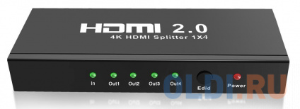   HDMI 4K Splitter ORIENT HSP0104HL-2.0, 1-4, HDMI 2.0/3D,  