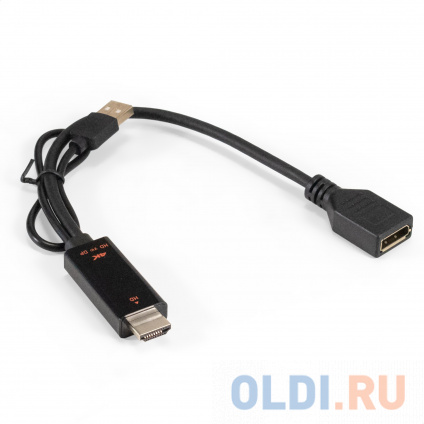   HDMI-DisplayPort ExeGate EX-A-HDMIM-DPFU2-0.15 (19M/U2AM+20F,   USB2.0)  
