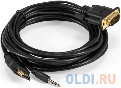  - HDMI-VGA ExeGate EX-HDMIM-VGAM-3.5JackS-3.0 (19M/15M+3.5mm Jack M, 3)   HDMI   VGA   -   