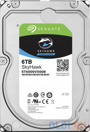    Seagate SATA-III 6Tb Skyhawk (7200rpm) 256Mb 3.5&quot; (ST6000VX008)  -