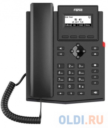  Fanvil X301W 2xEthernet 10/100/1000, LCD 128x48, 2,3 Display, 6 Parties conference, 2.4GHz WiFi, HD voice, 2 SIP Line, Opus+IPV6, PSU, POE/Gigabit  -