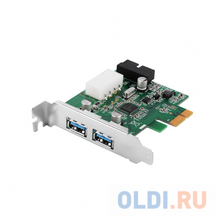  Orient VA-3U2219PELP (OEM) PCI-Ex1, USB3.0, 2ext/2int (19pin) port, Low Profile, VIA VL805 chipset,  ., oem  -
