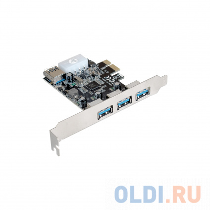   ExeGate EXE-367 (PCI-E x1 v2.0, 3*USB3.0 ext. + 1*USB3.0 int.,  ., VIA Labs Chipset VL805)  -
