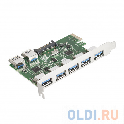   ExeGate EXE-317 (PCI-E x1 v2.0, 5*USB3.0 ext. + 2*USB3.0 int.,  ., VIA Labs Chipset VL805)  -